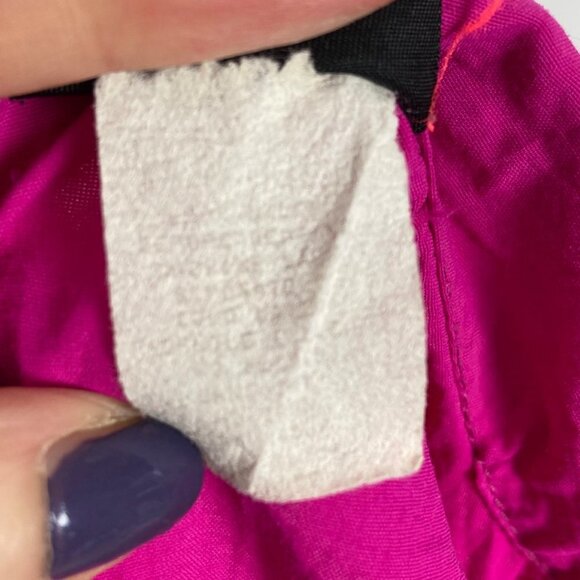 Vintage 90s Cyrk Windbreaker Anorak Jacket Medium Hot Pink Soccer Patch 1/4 Zip - Picture 5 of 7